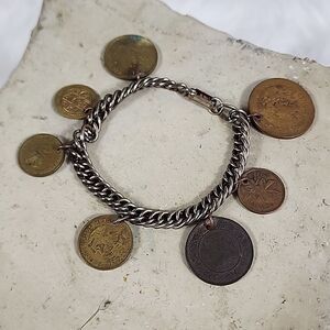 Vintage Souvenir Coin Bracelet